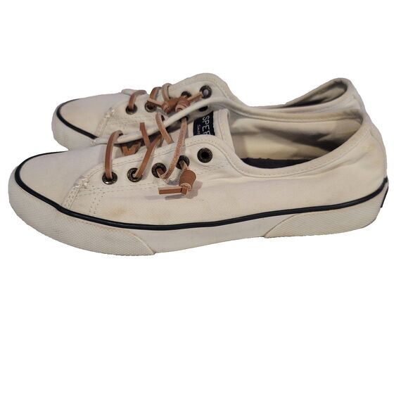 Sperry Top-Sider Crest Vibe Womens Canvas Sneakers Shoes White 6.5 - Picture 3 of 6